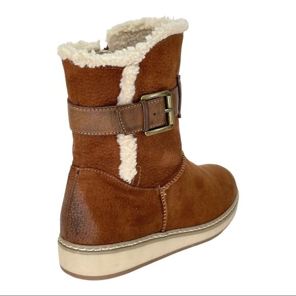 White Mountain Taite Brown Faux Leather Womens Ankle Boots Size 5.5M - Picture 8 of 13